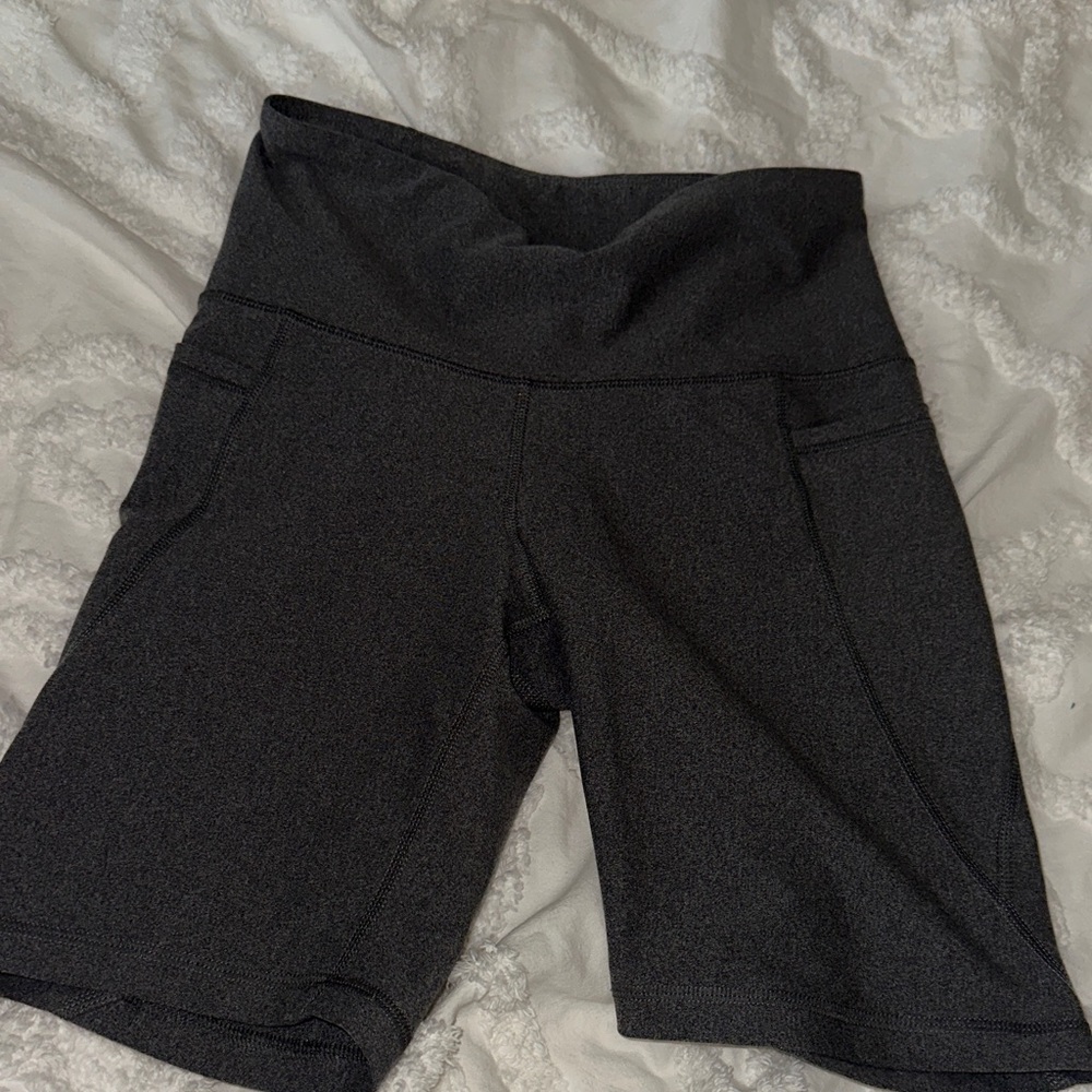 Women's Grey High-Waisted Shorts